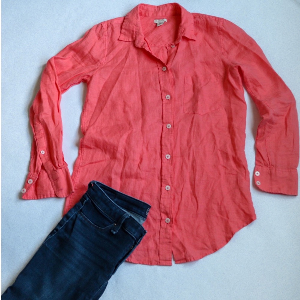 J. Crew Linen Blouse